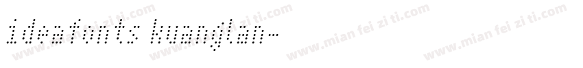 ideafonts kuanglan字体转换
